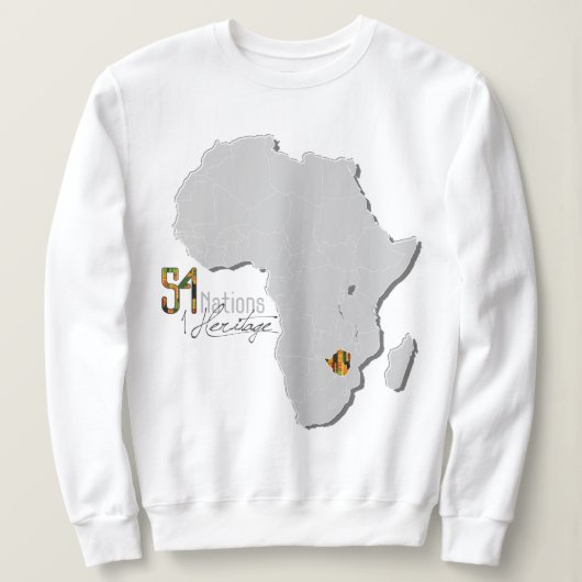 'Zimbabwe' Crewneck Sweatshirt (Design voorkant)