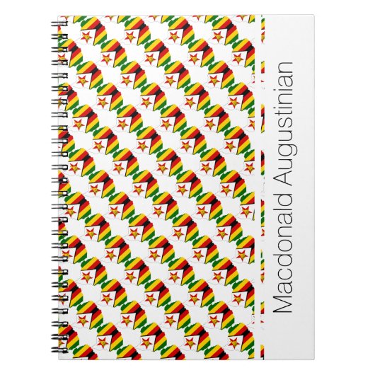 ZIMBABWE Custom Flag Patriotic Notitieboek Journal (Voorkant)