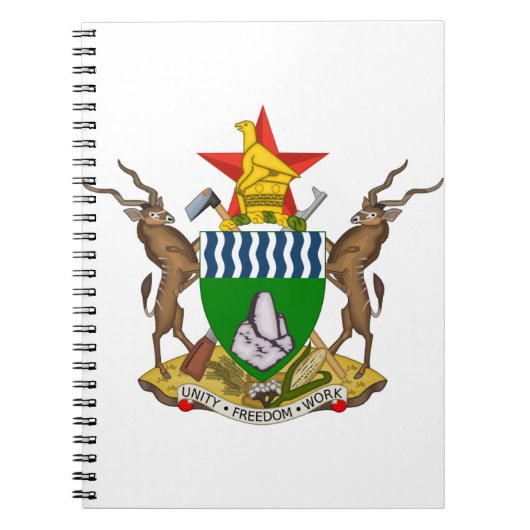 zimbabwe embleem notitieboek (Voorkant)