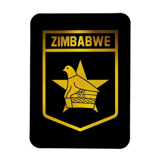 Zimbabwe Emblem Magneet (Verticaal)
