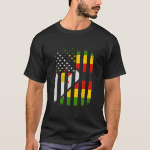 Zimbabwe en Amerika Vlag Zimbabwaanse Amerikaanse  T-shirt