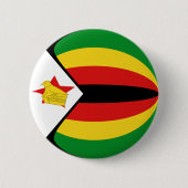 Zimbabwe Fisheye Flag Button (Voorkant)