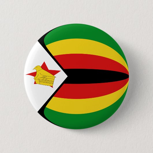 Zimbabwe Fisheye Flag Button (Voorkant)