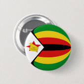 Zimbabwe Fisheye Flag Button (Voorkant /achterkant)