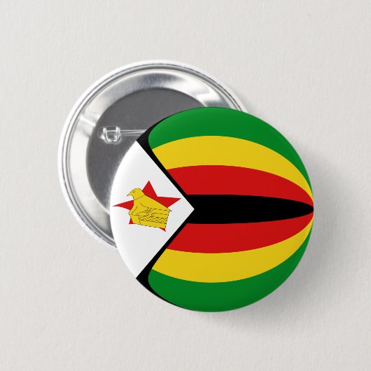 Zimbabwe Fisheye Flag Button (Voorkant /achterkant)