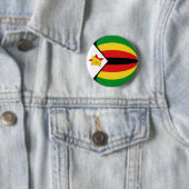 Zimbabwe Fisheye Flag Button (In situ)
