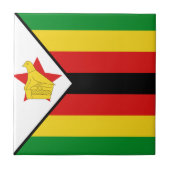 Zimbabwe Flag Ceramic Tile Tegeltje (Voorkant)