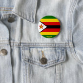 Zimbabwe Flag Charmante Patriottische Button (In situ)