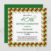 ZIMBABWE FLAG Custom 40th Birthday Celebration Kaart (Voorkant / Achterkant)