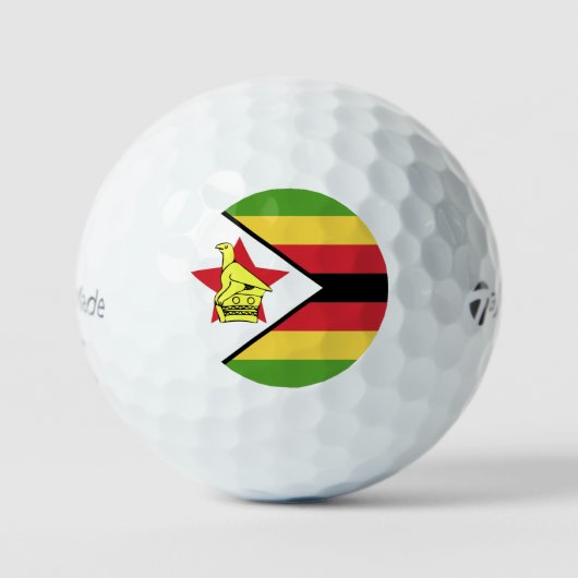 Zimbabwe Flag Emblem Golfballen (Voorkant)