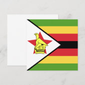 Zimbabwe Flag Emblem Kaart (Voorkant / Achterkant)