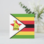 Zimbabwe Flag Emblem Kaart (Staand voorkant)