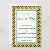 ZIMBABWE FLAG Gepersonaliseerd Scripts Stijlvol Save The Date (Voorkant)