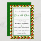 ZIMBABWE FLAG Gepersonaliseerd Scripts Stijlvol Save The Date (Voorkant / Achterkant)