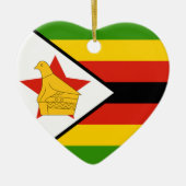 Zimbabwe Flag Heart Ornament (Voorkant)