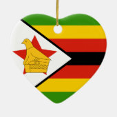 Zimbabwe Flag Heart Ornament (Achterkant)