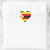 Zimbabwe Flag Heart Sticker (Tas)