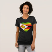 Zimbabwe Flag Heart T-shirt (Voorkant volledig)