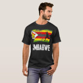 Zimbabwe Flag Jersey Zimbabwe Soccer Team Zimbabwe T-shirt (Voorkant volledig)