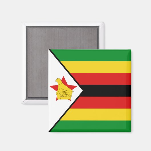 Zimbabwe Flag Magnet (Voorkant / Achterkant)