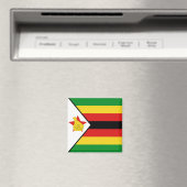 Zimbabwe Flag Magnet (Insitu (Vaatwasser))