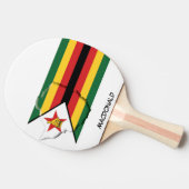 ZIMBABWE FLAG & MAP Persoonlijk Tafeltennisbatje (Zijkant)