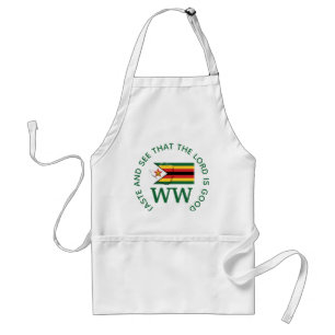ZIMBABWE Flag MONOGRAM Gepersonaliseerd scripts Standaard Schort
