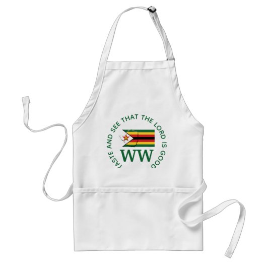 ZIMBABWE Flag MONOGRAM Gepersonaliseerd scripts Standaard Schort (Voorkant)