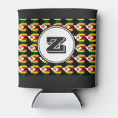 ZIMBABWE Flag Monogram Patriotic Blikjeskoeler (Voorkant)