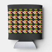 ZIMBABWE Flag Monogram Patriotic Blikjeskoeler (Achterkant)