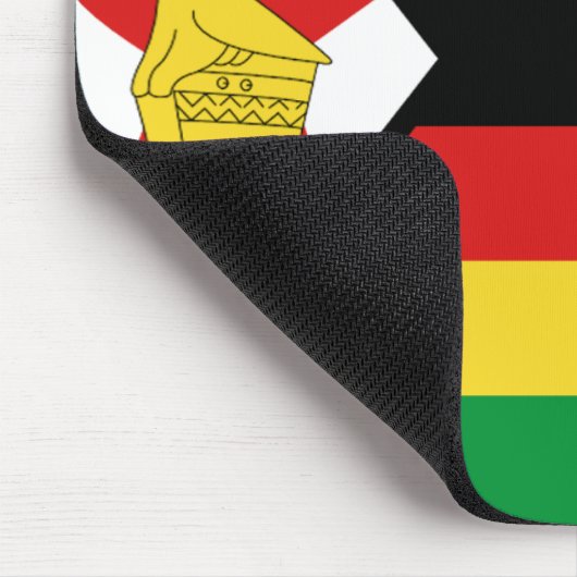 Zimbabwe Flag Mousepad Muismat (Hoek)