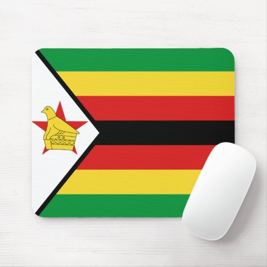 Zimbabwe Flag Mousepad Muismat (Met muis)