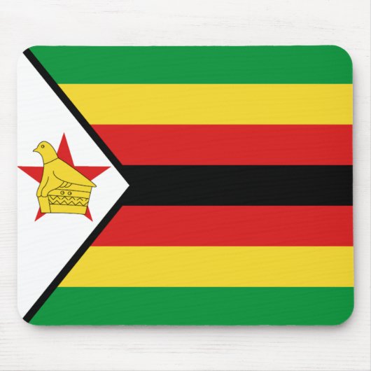 Zimbabwe Flag Mousepad Muismat (Voorkant)