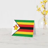 Zimbabwe Flag Notecard Kaart (Gele Bloem)