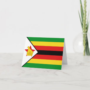 Zimbabwe Flag Notecard Kaart