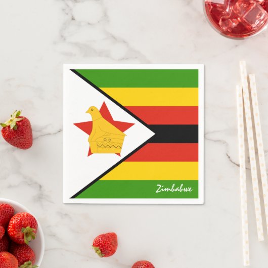 Zimbabwe & Flag party mode/sportfans Servet (Insitu)