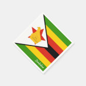 Zimbabwe & Flag party mode/sportfans Servet (Hoek)