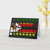 Zimbabwe Flag Patriotic Birthday Kaart (Gele Bloem)
