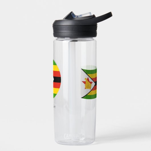 "Zimbabwe Flag, Patriottisch Zimbabwe Waterfles (Links)