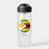 "Zimbabwe Flag, Patriottisch Zimbabwe Waterfles (Voorkant)