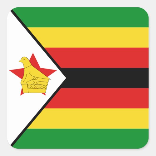 Zimbabwe Flag Sticker (Voorkant)