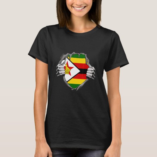 Zimbabwe flag t-shirt (Voorkant)
