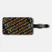 Zimbabwe Flag Typografie Patroon Afrikaans land Bagagelabel (Achterkant horizontaal)