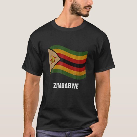 Zimbabwe Flag Vintage Zimbabwean Pride T-shirt (Voorkant)