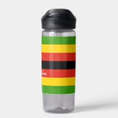 Zimbabwe fles, patriottische Zimbabwe vlag Waterfles (Achterkant)