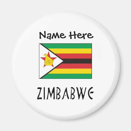 Zimbabwe Gepersonaliseerde vlag van Zimbabwe Magneet (Voorkant)