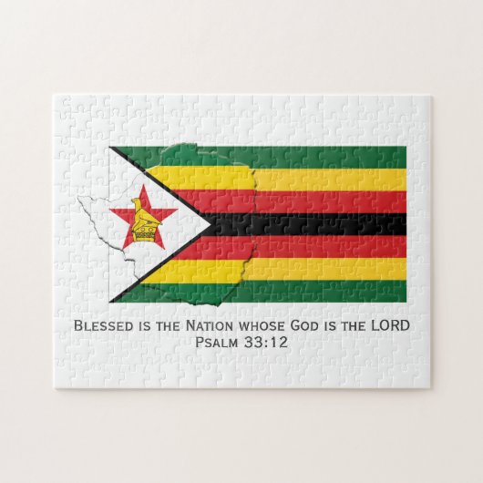 ZIMBABWE | Gezegende natie | ZIMBABWEAN FLAG Legpuzzel (Horizontaal)