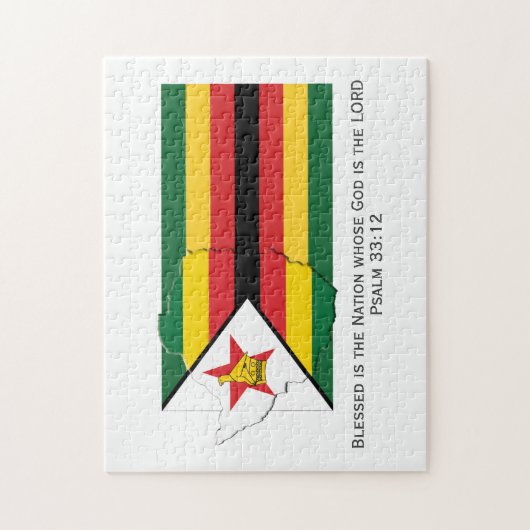ZIMBABWE | Gezegende natie | ZIMBABWEAN FLAG Legpuzzel (Verticaal)