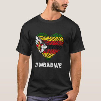 Zimbabwe Hart Vintage Zimbabwaans Roots Zimbabwaan T-shirt