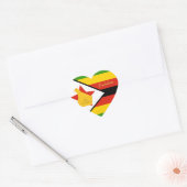Zimbabwe Heart Sticker, Patriottische Zimbabwaanse Hart Sticker (Envelop)